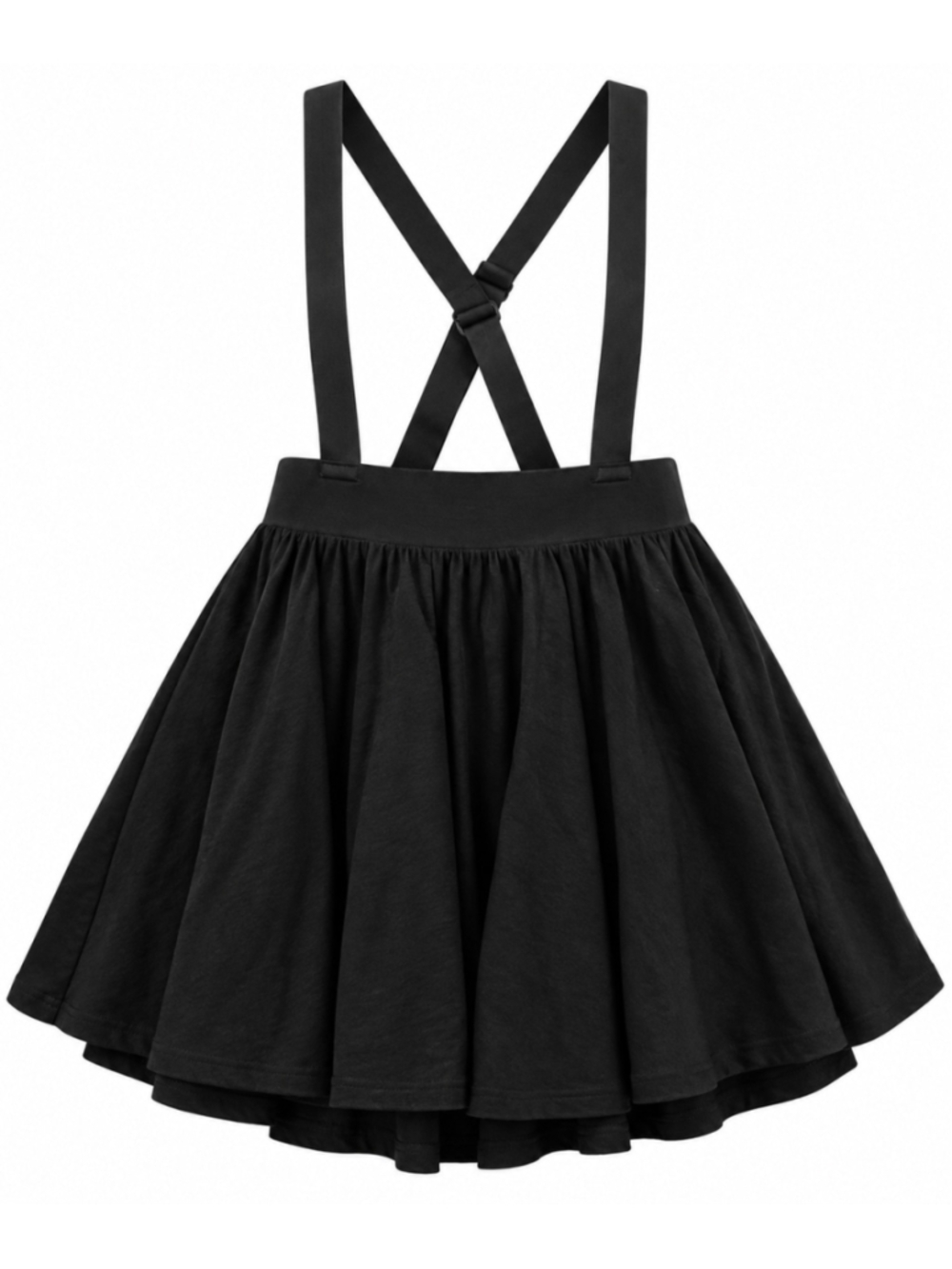 Women's Hot Topic Black A-Line Suspender Skirt Size S
377